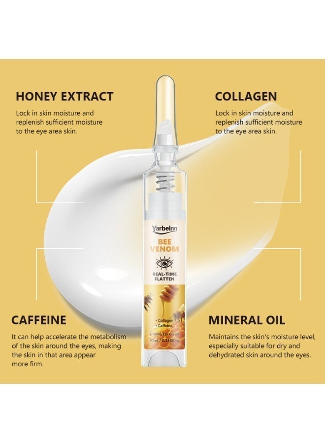 ياربلن 2PCS مصل العين الكولاجين النباتي 10ml. تطبيق العين المضاد للشيخوخة للتجاعيد والتنفخ والدوائر الداكنة مع سم النحل تحت العيون. حجم السفر العناية بالبشرة الأساسية - Image 5
